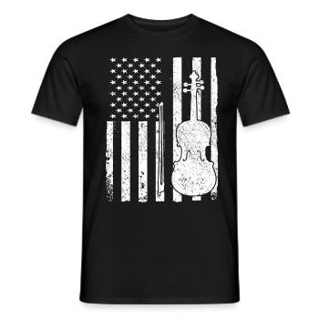 Violine Geige Musiker - Männer T-Shirt - Schwarz - Vorne - AI Model Male 178 light (178cm)