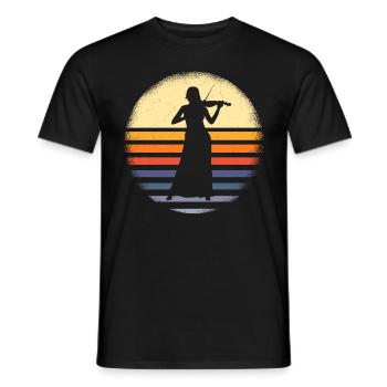 Violine Geige Musiker - Männer T-Shirt - Schwarz - Vorne - AI Model Male 178 light (178cm)