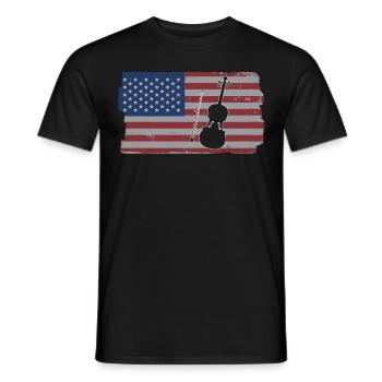 Violine Geige Musiker - Männer T-Shirt - Schwarz - Vorne - AI Model Male 178 light (178cm)