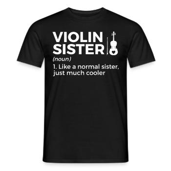 Violine Geige Musiker - Männer T-Shirt - Schwarz - Vorne - AI Model Male 178 light (178cm)