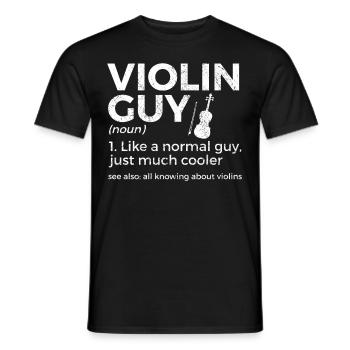 Violon Musicien - T-shirt homme - noir - Devant - AI Model Male 178 light (178cm)