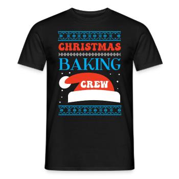 Ugly Christmas Sweater - Christmas Baking Crew - Men's T-Shirt - black - Front - AI Model Male 178 light (178cm)