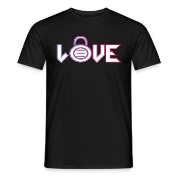 The only and true love, is love with a - Men's T-Shirt - black - Front - AI Model Male 178 light (178cm)
