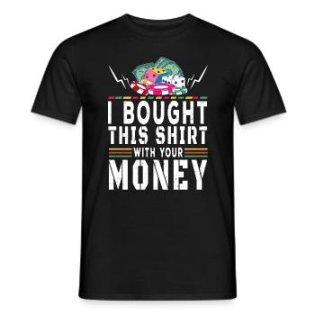 Casino Gambling Slot Machine Card Game - Men's T-Shirt - black - Front - AI Model Male 178 light (178cm)