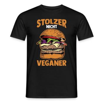 Anti Vegan - Männer T-Shirt - Schwarz - Vorne - AI Model Male 178 light (178cm)