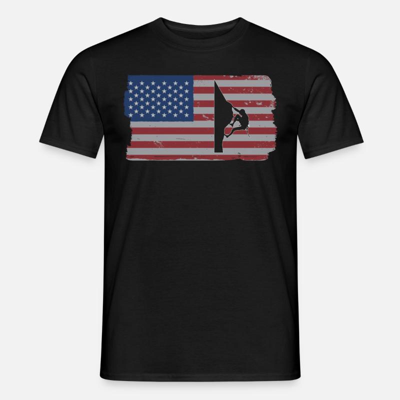 Klettern Bergsteigen - Männer T-Shirt - Schwarz