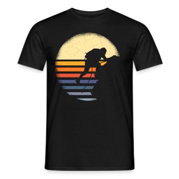 Climbing Mountaineering - Men's T-Shirt - black - Front - AI Model Male 178 light (178cm)