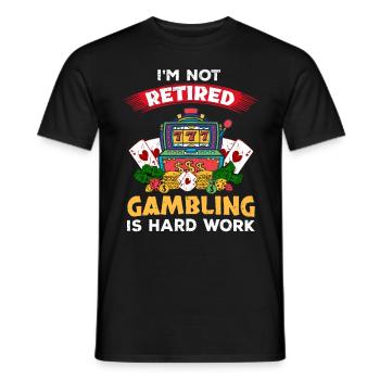 Casino Gambling Slot Machine à sous Jeu de cartes - T-shirt homme - noir - Devant - AI Model Male 178 light (178cm)