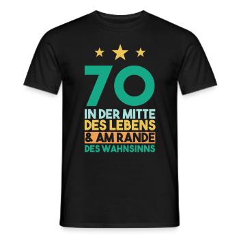 Siebzig Siebzigster 70 Jahre Geburtstag - Männer T-Shirt - Schwarz - Vorne - AI Model Male 178 light (178cm)