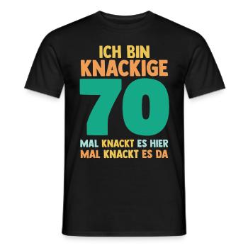 Siebzig 70 Jahre Siebzigster Geburtstag - Männer T-Shirt - Schwarz - Vorne - AI Model Male 178 light (178cm)