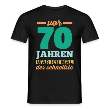 Siebzig 70 Jahre Siebzigster Geburtstag - Männer T-Shirt - Schwarz - Vorne - AI Model Male 178 light (178cm)
