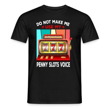 Casino Gambling Slot Machine à sous Jeu de cartes - T-shirt homme - noir - Devant - AI Model Male 178 light (178cm)