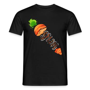 Les carottes et les légumes sont délicieux - Yum For Vegan - T-shirt homme - noir - Devant - AI Model Male 178 light (178cm)