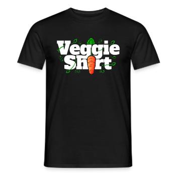 This Is My Veggie Shirt - Carrot Vegetarian - Go - Men's T-Shirt - black - Front - AI Model Male 178 light (178cm)