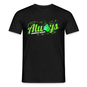 Always A Vegan - Vegetarian And Vegan - Männer T-Shirt - Schwarz - Vorne - AI Model Male 178 light (178cm)