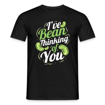 I've Bean Thinking Of You - Veggie Vegetarian Go - Men's T-Shirt - black - Front - AI Model Male 178 light (178cm)