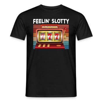 Casino Gambling Slot Machine à sous Jeu de cartes - T-shirt homme - noir - Devant - AI Model Male 178 light (178cm)