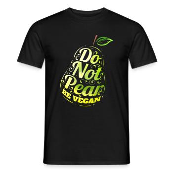 Do Not Pear - Be Vegan - Männer T-Shirt - Schwarz - Vorne - AI Model Male 178 light (178cm)