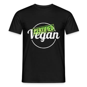 Label For Certified Vegan - Männer T-Shirt - Schwarz - Vorne - AI Model Male 178 light (178cm)