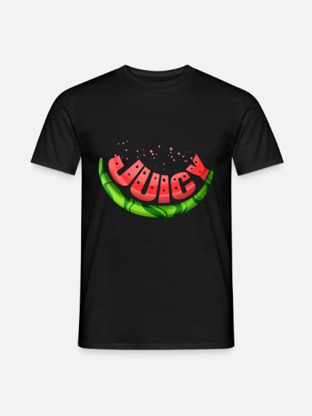 Watermelon Is Juicy And Tasty. Vegetarian - Go - Männer T-Shirt - Schwarz
