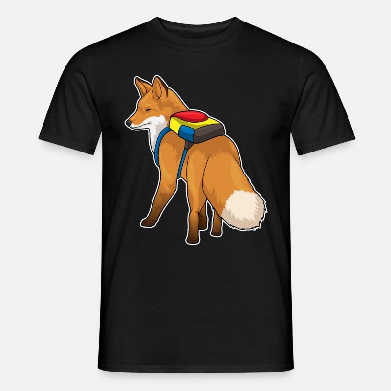 Fuchs Rucksack - Männer T-Shirt - Schwarz