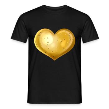 Potato In Heart Shape - Vegetarian - Go Vegan - Männer T-Shirt - Schwarz - Vorne - AI Model Male 178 light (178cm)