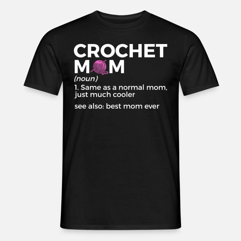 Häkeln - Männer T-Shirt - Schwarz