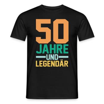 Fünfzig 50 Jahre Fünfzigster Geburtstag - Männer T-Shirt - Schwarz - Vorne - AI Model Male 178 light (178cm)