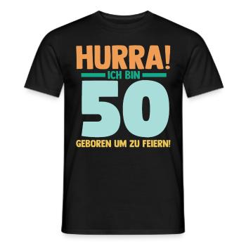 Fünfzig 50 Jahre Fünfzigster Geburtstag - Männer T-Shirt - Schwarz - Vorne - AI Model Male 178 light (178cm)