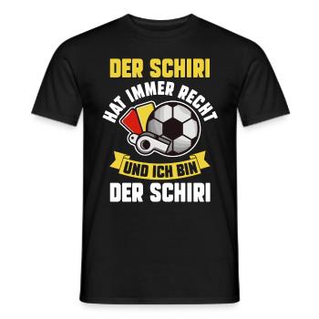 Schiri Unparteiischer Fußball Schiedsrichter - Männer T-Shirt - Schwarz - Vorne - AI Model Male 178 light (178cm)