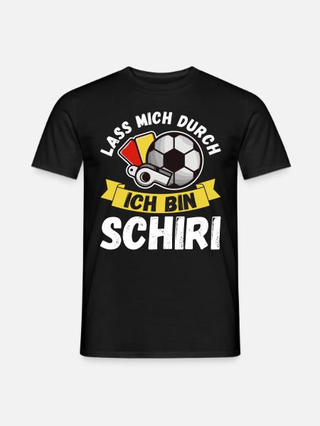 Schiri Unparteiischer Fußball Schiedsrichter - Männer T-Shirt - Schwarz