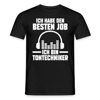 Toningenieur Tontechnik Tontechniker - Männer T-Shirt - Schwarz - Vorne - AI Model Male 178 light (178cm)