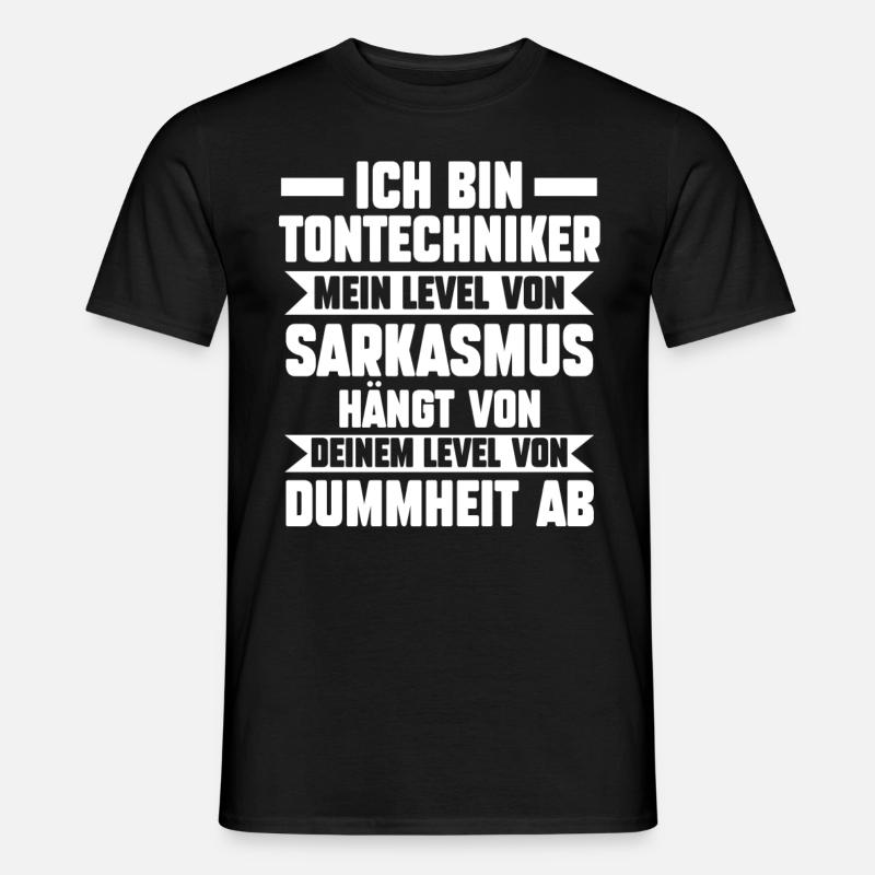 Toningenieur Tontechnik Tontechniker - Männer T-Shirt - Schwarz