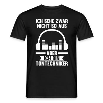 Toningenieur Tontechnik Tontechniker - Männer T-Shirt - Schwarz - Vorne - AI Model Male 178 light (178cm)