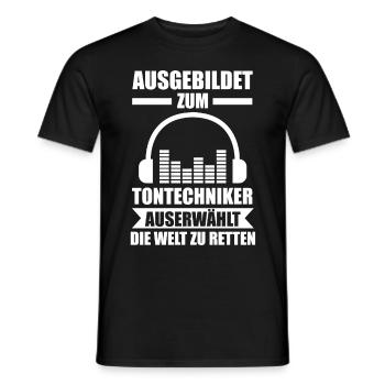 Toningenieur Tontechnik Tontechniker - Männer T-Shirt - Schwarz - Vorne - AI Model Male 178 light (178cm)