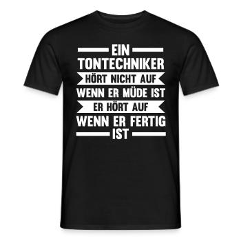 Toningenieur Tontechnik Tontechniker - Männer T-Shirt - Schwarz - Vorne - AI Model Male 178 light (178cm)