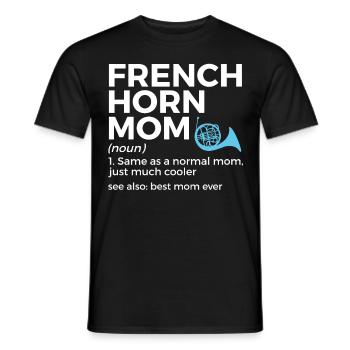 French horn musicians - Men's T-Shirt - black - Front - AI Model Male 178 light (178cm)