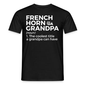 French horn musicians - Men's T-Shirt - black - Front - AI Model Male 178 light (178cm)