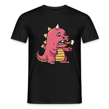 Bébé Dragon Affamé Faim Faim Enfants Bébé - T-shirt homme - noir - Devant - AI Model Male 178 light (178cm)