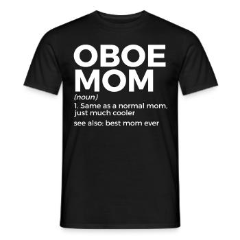 Oboe musician - Men's T-Shirt - black - Front - AI Model Male 178 light (178cm)