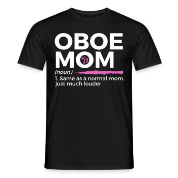 Oboe musician - Men's T-Shirt - black - Front - AI Model Male 178 light (178cm)