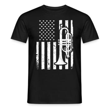 Mellophone Musician - Men's T-Shirt - black - Front - AI Model Male 178 light (178cm)