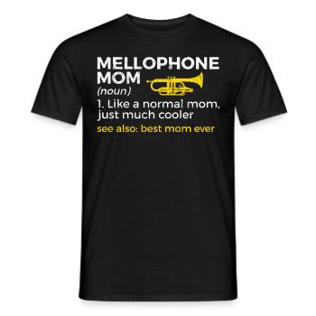 Mellophone Musician - Men's T-Shirt - black - Front - AI Model Male 178 light (178cm)