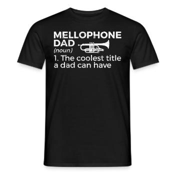 Mellophone Musician - Men's T-Shirt - black - Front - AI Model Male 178 light (178cm)
