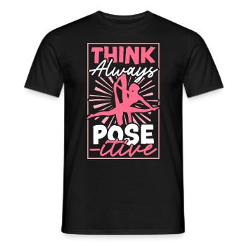 Acrobate aérienne - Yoga aérien et acrobatie aérienne sur soie - T-shirt homme - noir - Devant - AI Model Male 178 light (178cm)