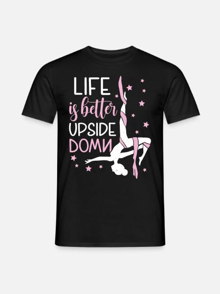 Aerialist - Aerial Yoga und Aerial Silk Akrobatik - Männer T-Shirt - Schwarz