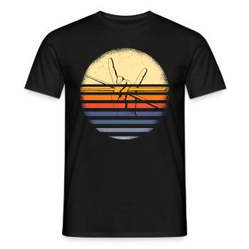 musicien de batterie - T-shirt homme - noir - Devant - AI Model Male 178 light (178cm)
