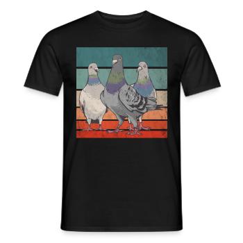 Drôle de pigeon Fancier & Pigeons Whisperer Pigeon voyageur - T-shirt homme - noir - Devant - AI Model Male 178 light (178cm)