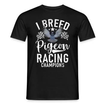 Funny Pigeon Fancier & Pigeons Whisperer Carrier Pigeon - Men's T-Shirt - black - Front - AI Model Male 178 light (178cm)