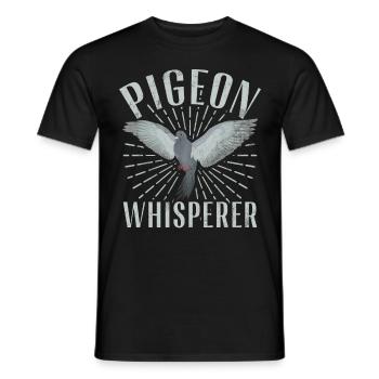 Drôle de pigeon Fancier & Pigeons Whisperer Pigeon voyageur - T-shirt homme - noir - Devant - AI Model Male 178 light (178cm)